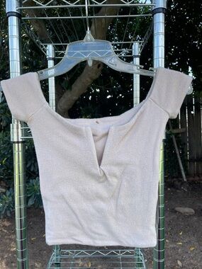 Women’s Off-Shoulder Cream Top